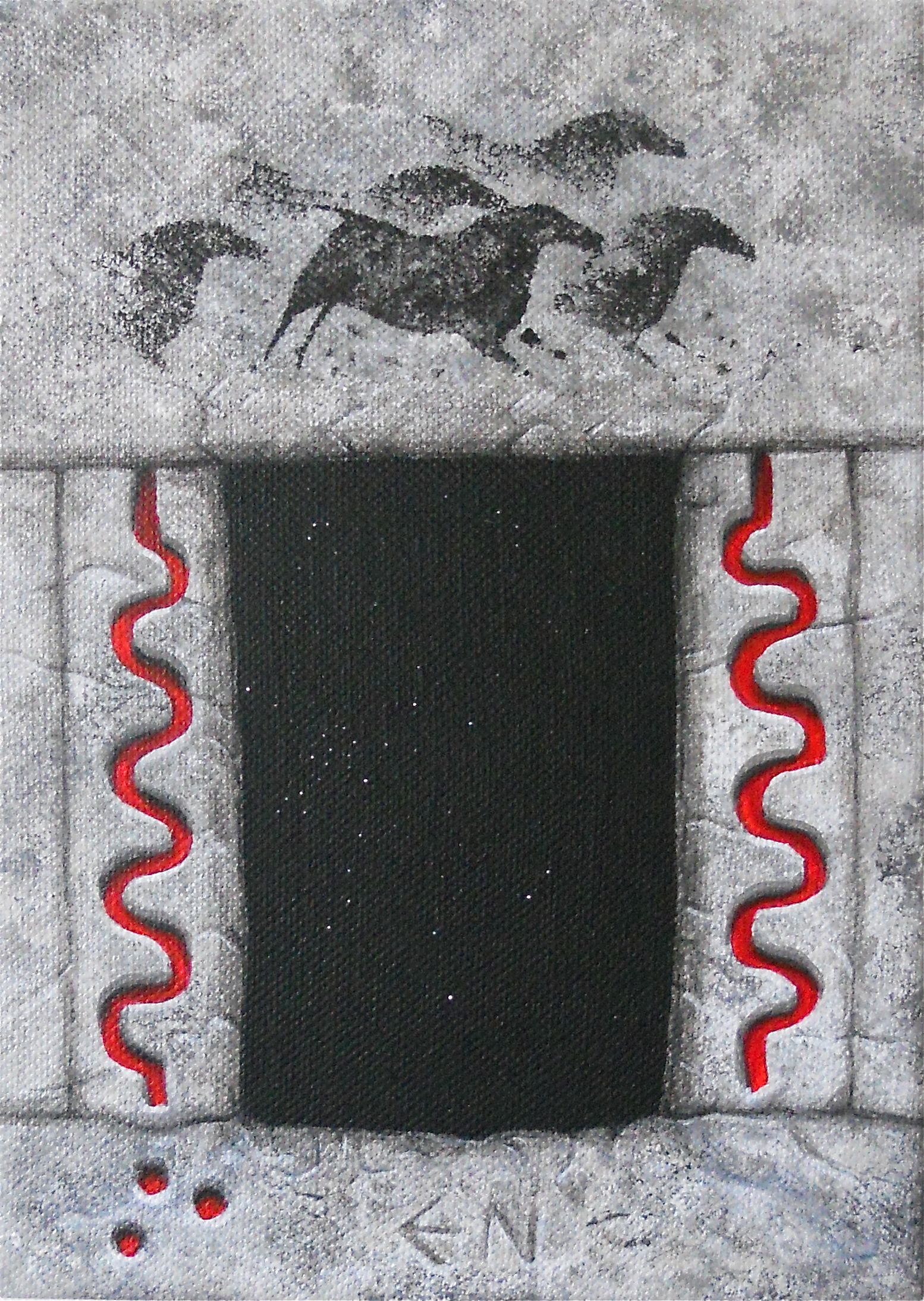 Fönster 
16x22cm
akryl, glitter  