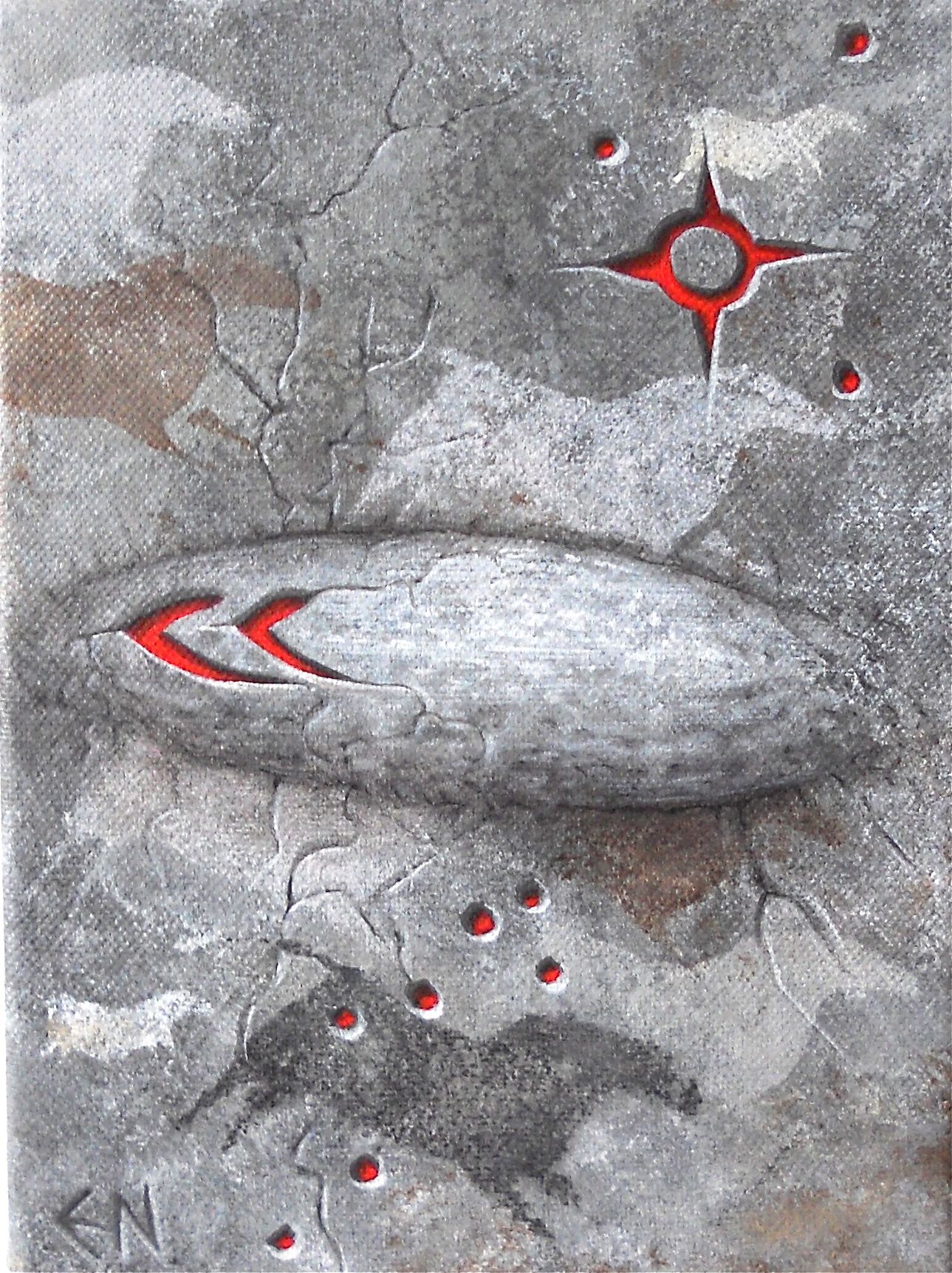Gömd      
16x22cm akryl på duk