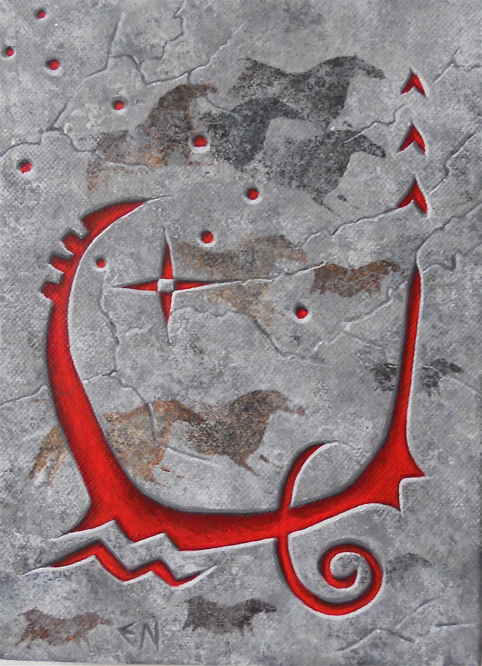 Navigator
16x22cm akryl på duk